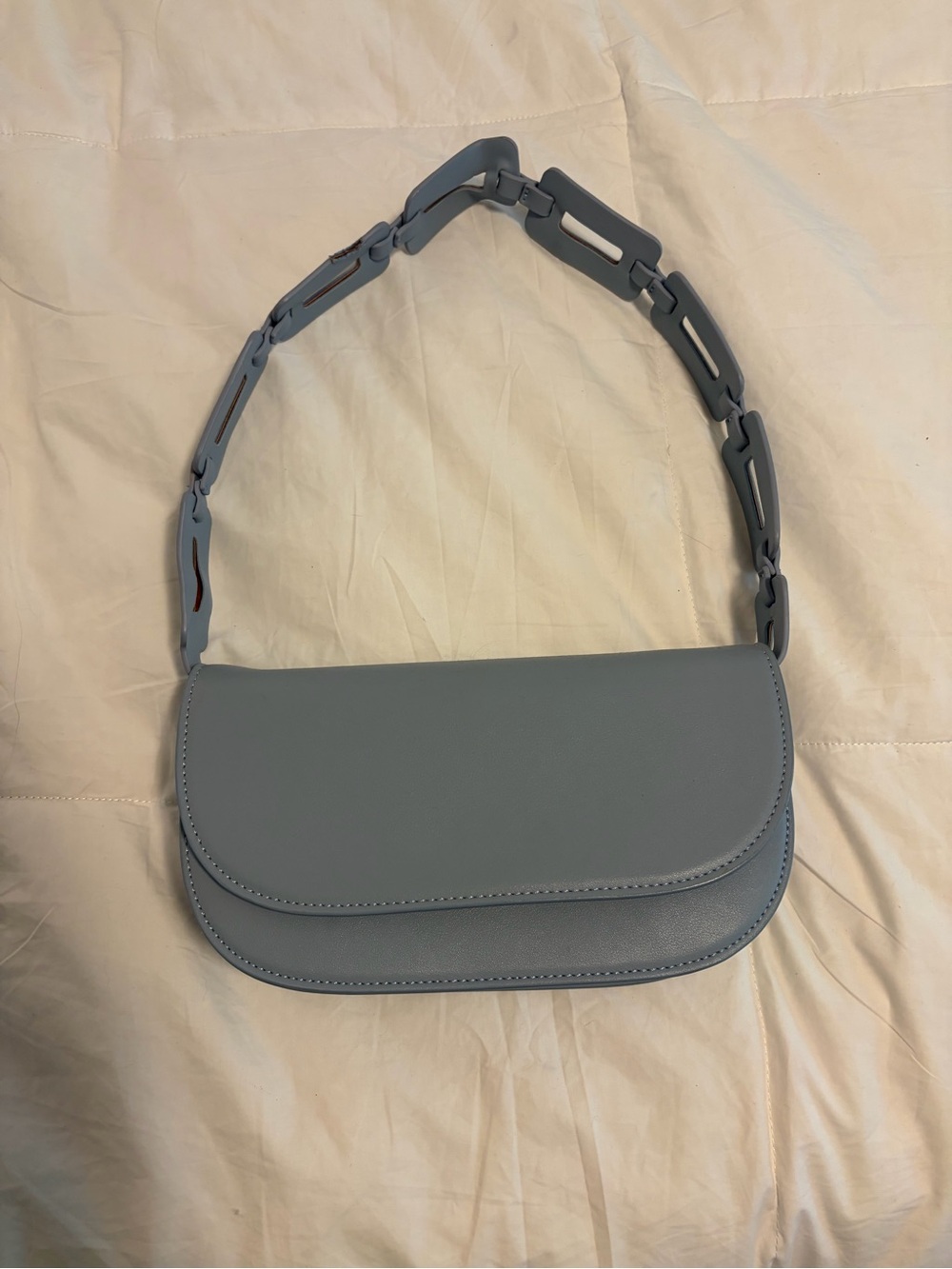 Melie Bianco Light Blue Link Shoulder Bag